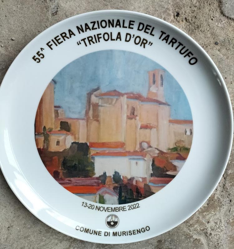 piatto da collezione della Fiera Nazionale del Tartufo "Trifola d'Or", ed. 2022